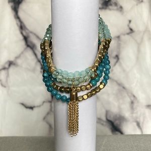 Turquoise & Gold Bracelets
